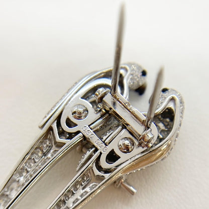 Cartier 1950S Lovebird Series Heart Needle