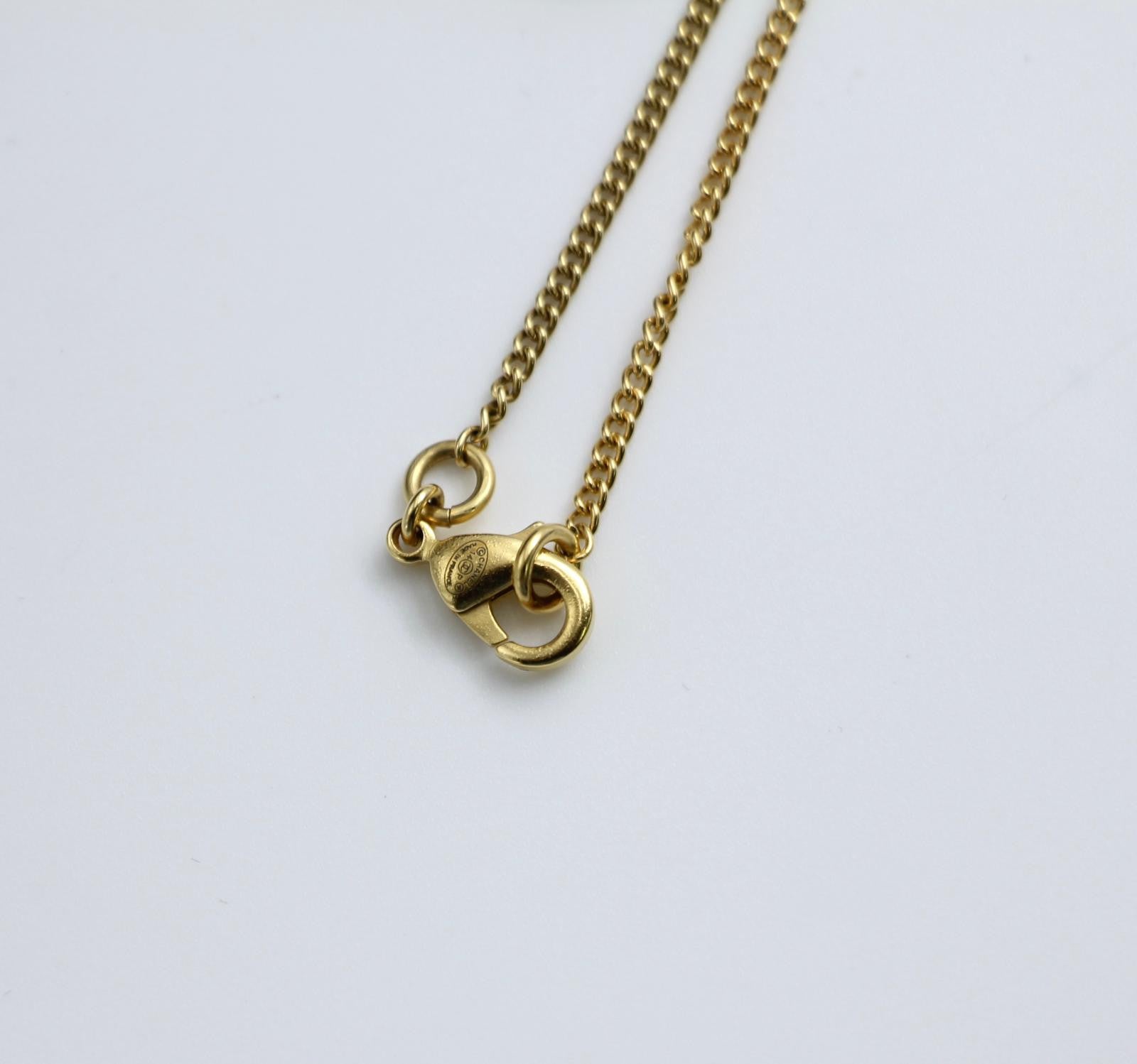 Chanel Vintage 14P Gold Plated Wheat Ear Cc Necklace – Wararni.com