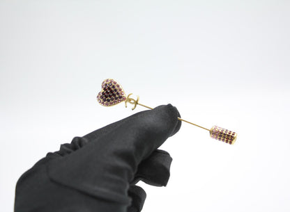 Chanel Vintage 02P Rhinestone Love Stick Brooch