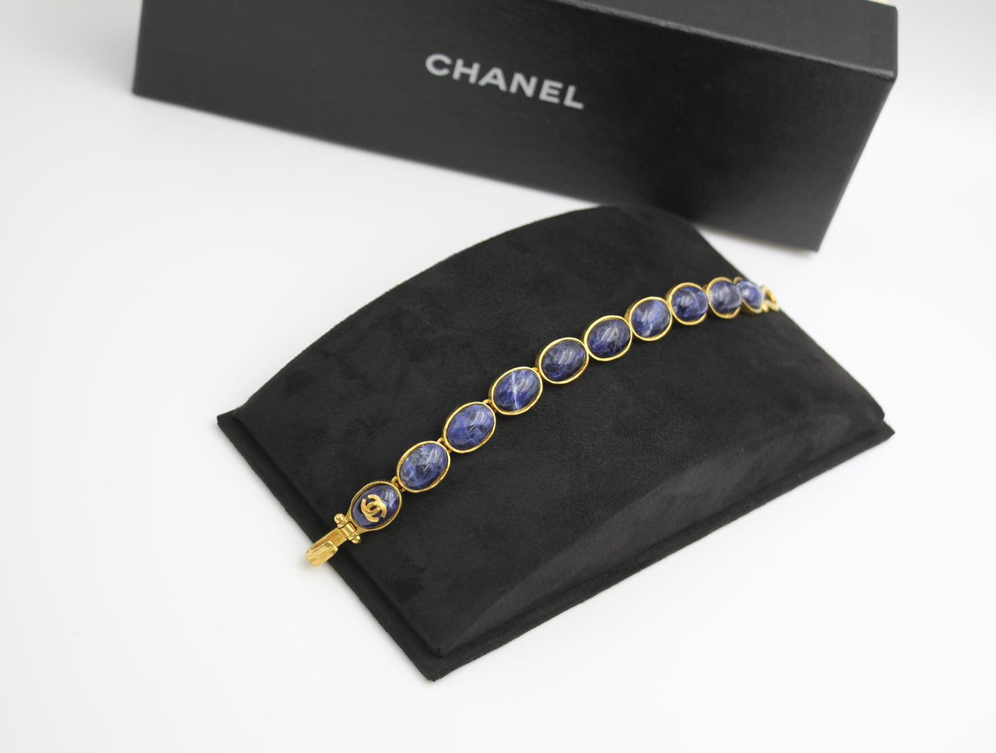 Chanel Vintage 95A Lapis Lazuli Bracelet