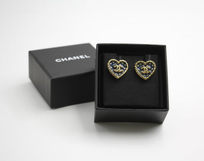 Chanel 24P Denim Love Earrings