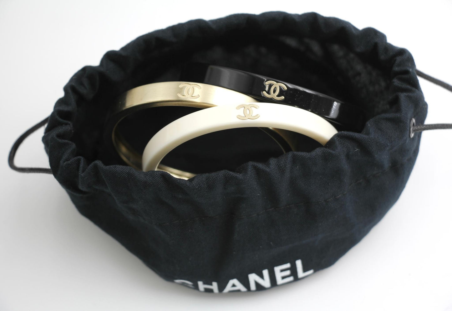 Chanel Vintage 10C Metal Resin Three Special Set Of Hand Chokers