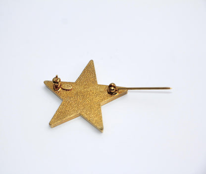 Chanel Vintage 01P Metal Yellow Star Brooch