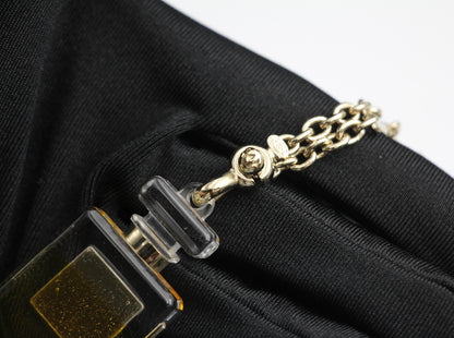 Chanel Vintage 04P Gold Plated No 5 Perfume Bottle Handbag Charm