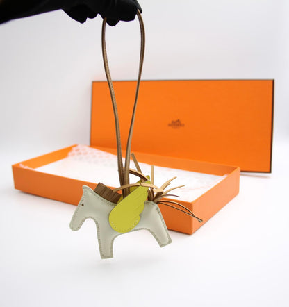 Hermès Rodeo Pm Pegase Pm Bag Charm In Craie Chai Lime Milo