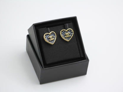 Chanel 24P Denim Love Earrings