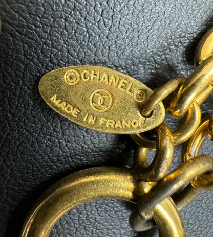 Chanel Vintage 81 85 Year Gold Plated Brushed Line Long Necklace