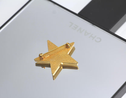 Chanel Vintage 01P Metal Yellow Star Brooch