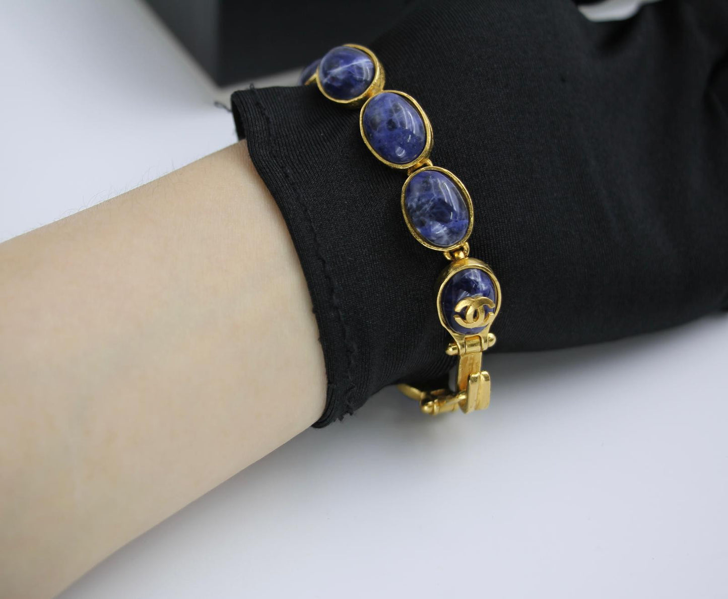 Chanel Vintage 95A Lapis Lazuli Bracelet