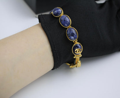 Chanel Vintage 95A Lapis Lazuli Bracelet