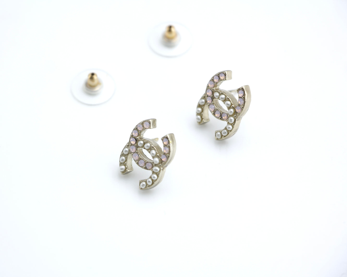 Chanel A12P Imitation Pearl Mixed White Earrings