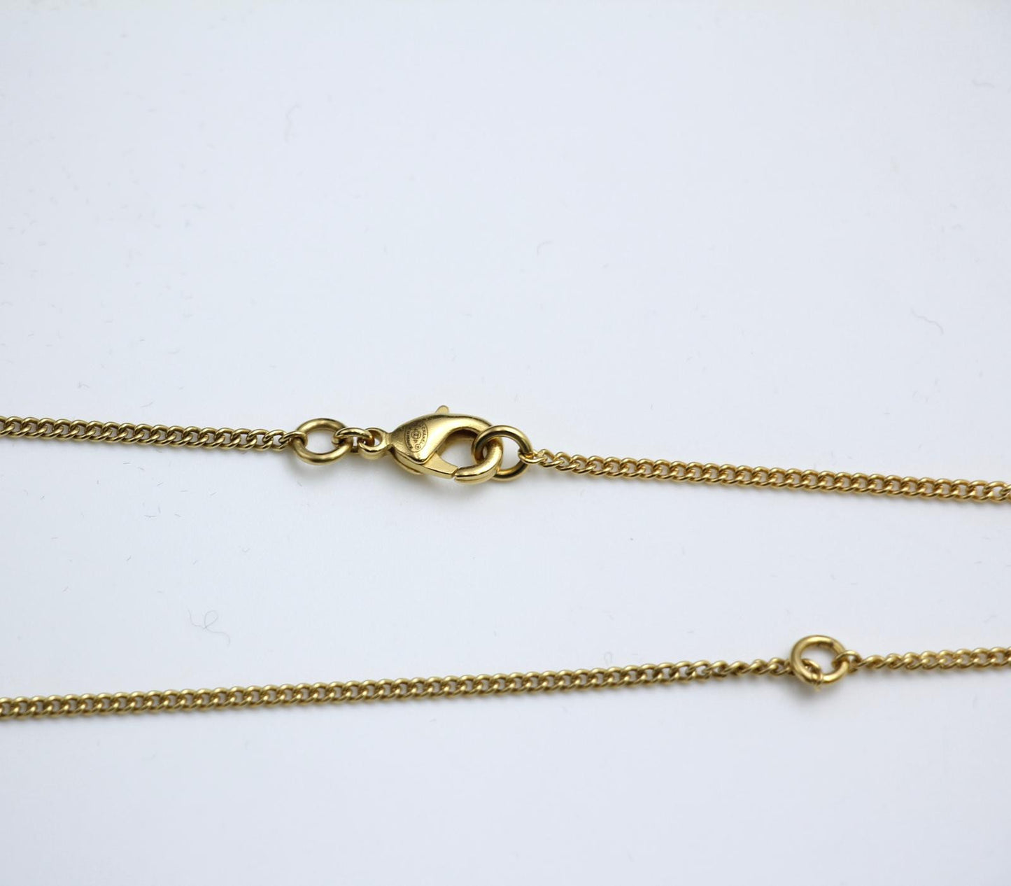 Chanel Vintage 14P Gold Plated Wheat Ear Cc Necklace