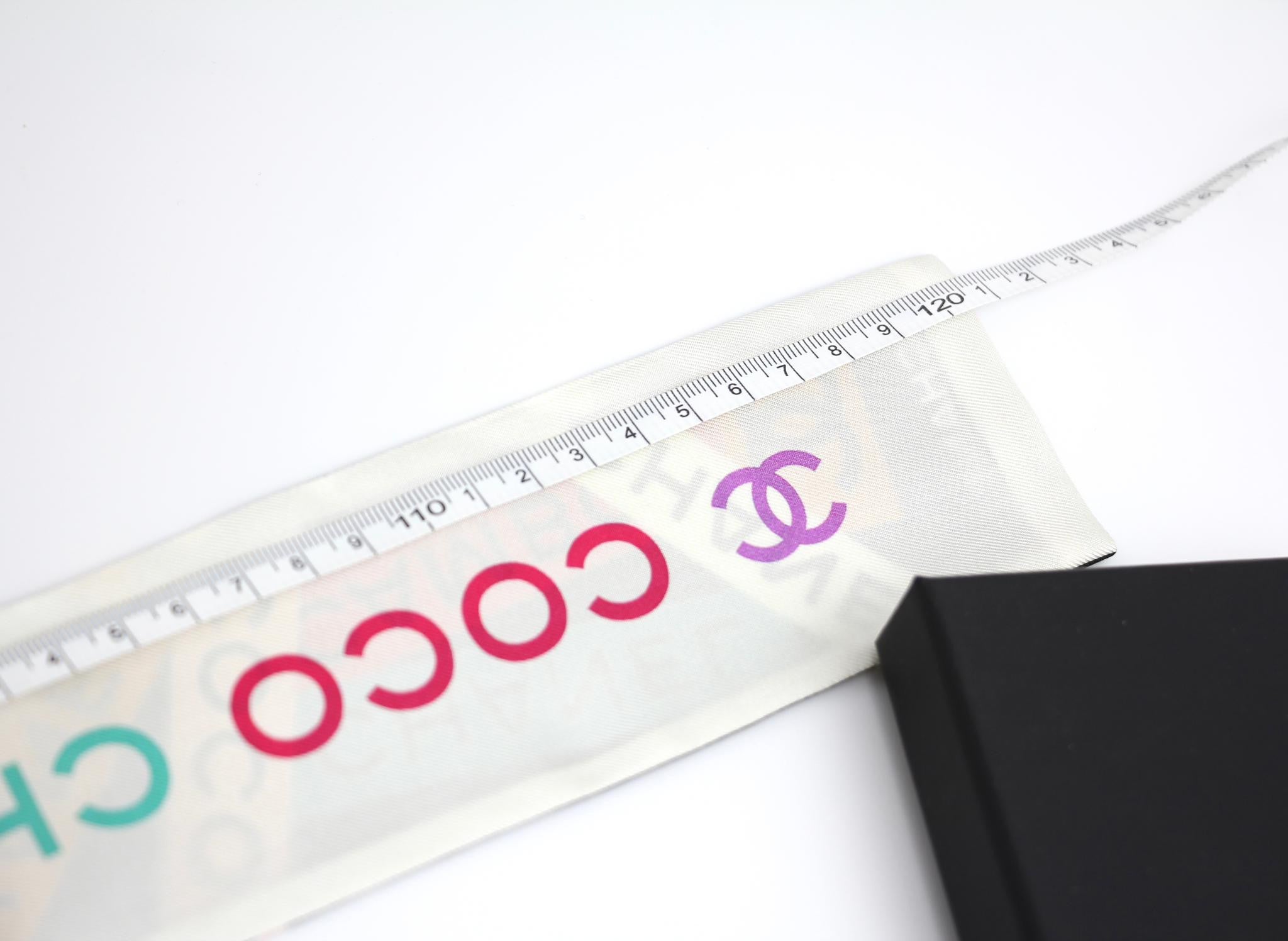Chanel 100 Silk Multicolour Coco Mark Scarf – Wararni.com