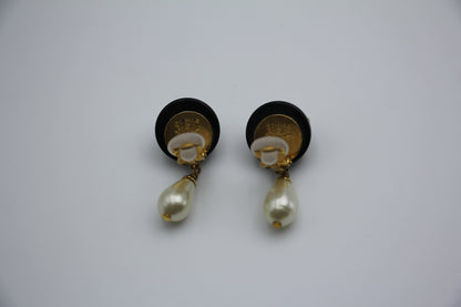 Chanel Black Earrings