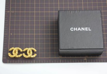 Chanel Vintage 93A Lava Gold Clip-On Earrings