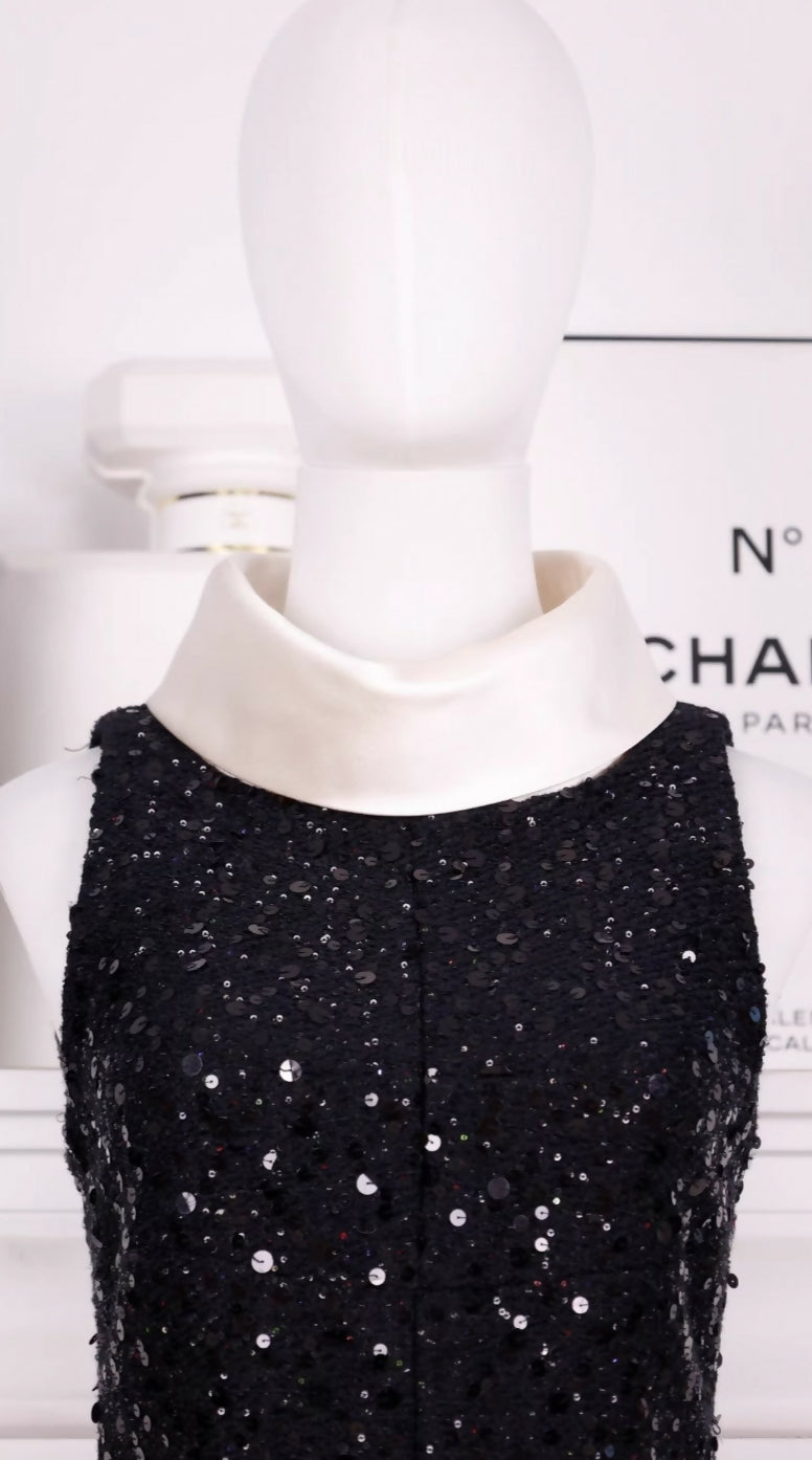 Chanel 2017 Black Sequin Dress