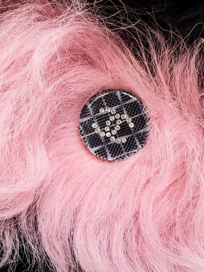 Chanel 21K Black and Pink Wool Fur jacket