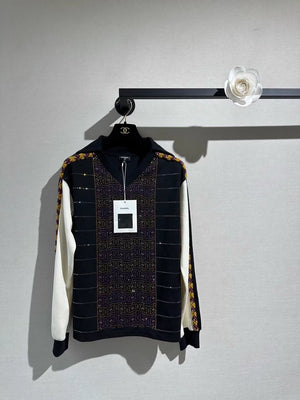 Chanel 23A Black/white/yellow sweater