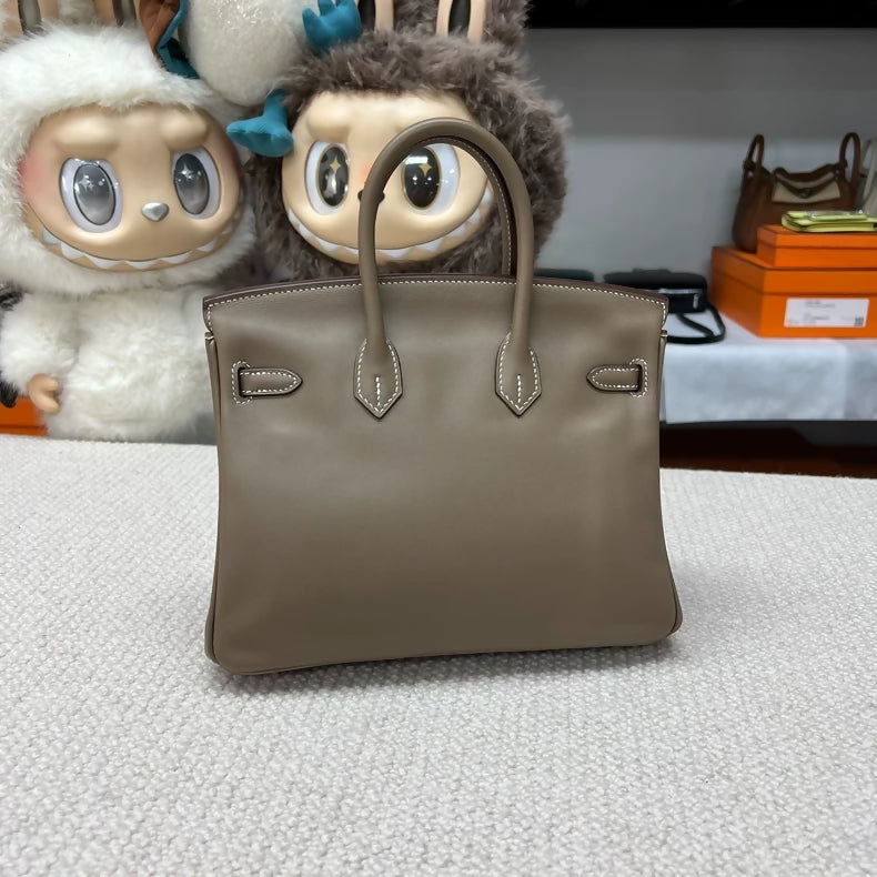 Hermès Birkin 25 Etain Swift leather Gold Hardware