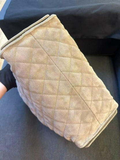 Chanel 2025 Suede & Metal Brown Hobo Bag