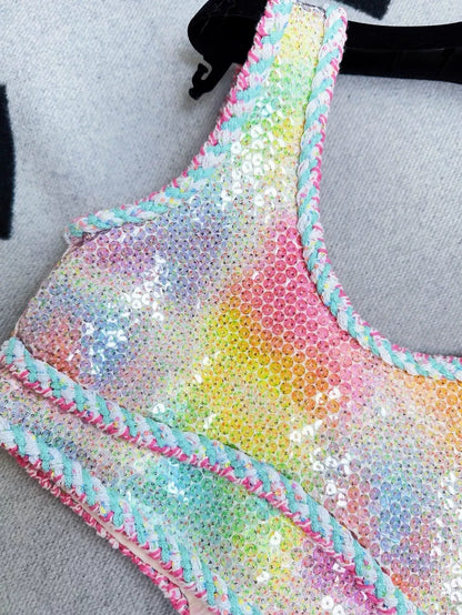 Chanel 24c multicolor crop top vest
