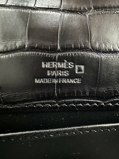 Hermès Kelly Pochette Black Matte PHW K 2025