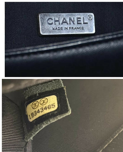 Chanel 14P Swarovski Crystals Small Black Leather Boy Bag