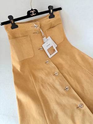 Chanel 24P Brown Suede skirt
