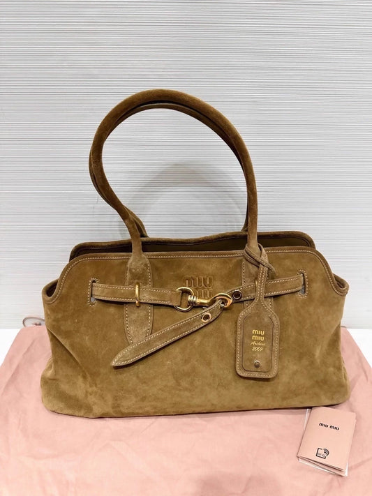 Miu Miu 25S Spring/Summer New Aventure Brown Suede Bag