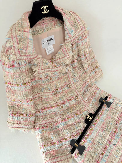 Chanel 13C Pink Tassel Suit