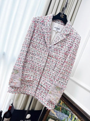 Chanel 23C Pink Tweed Jacket