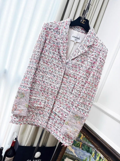 Chanel 23C Pink Tweed Jacket