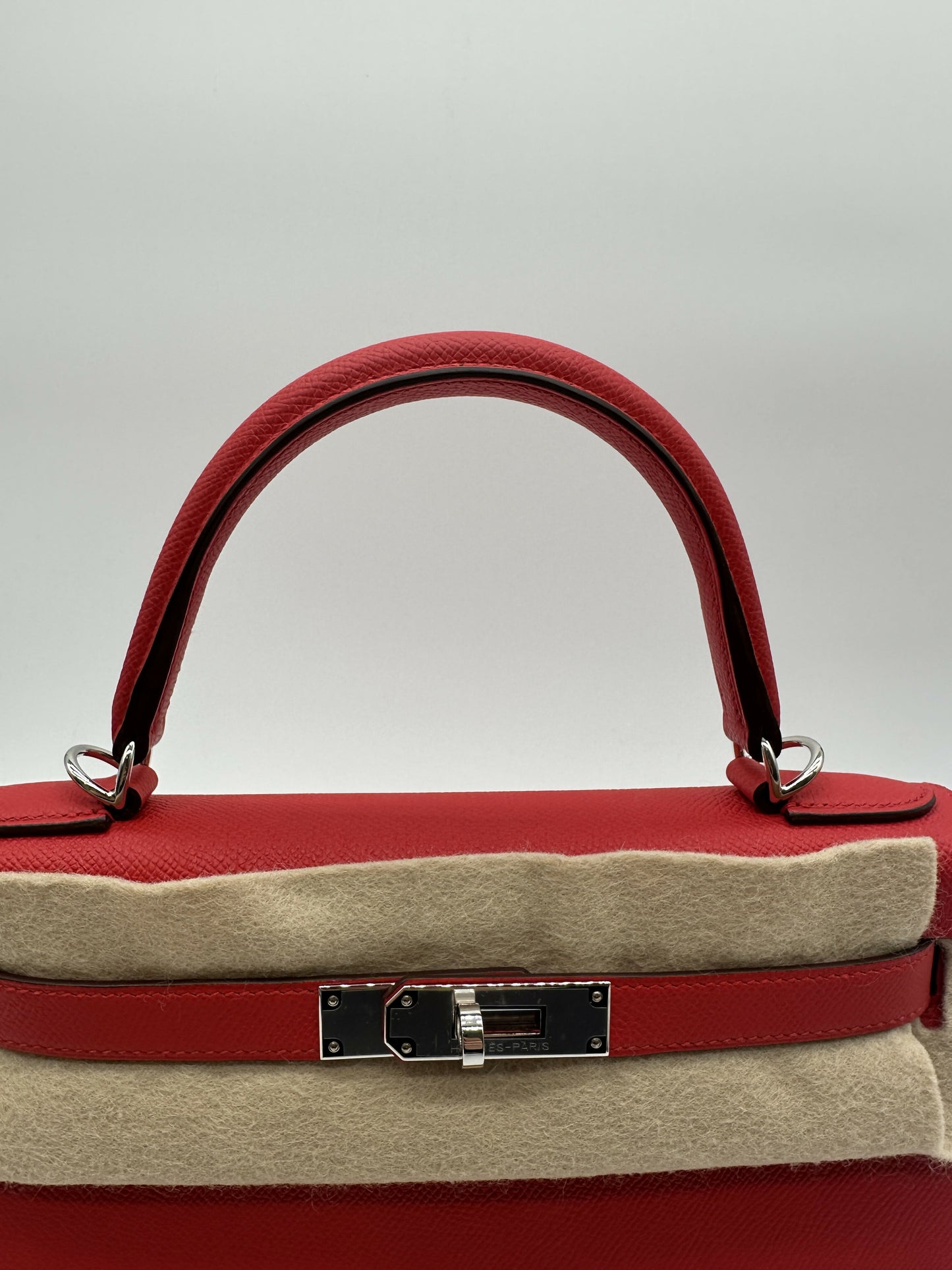 Hermes Kelly 28 rouge radiuex epsom phw Stamp K