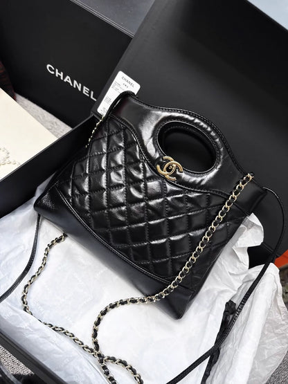 Chanel 24C 31bag  black and gold mini handbag