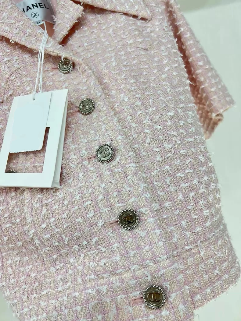 Chanel 24P Pink tweed Jacket