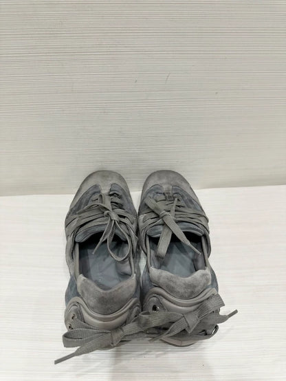 Acne Studios distressed blue ballet flats with patchwork leather, size 36.5,