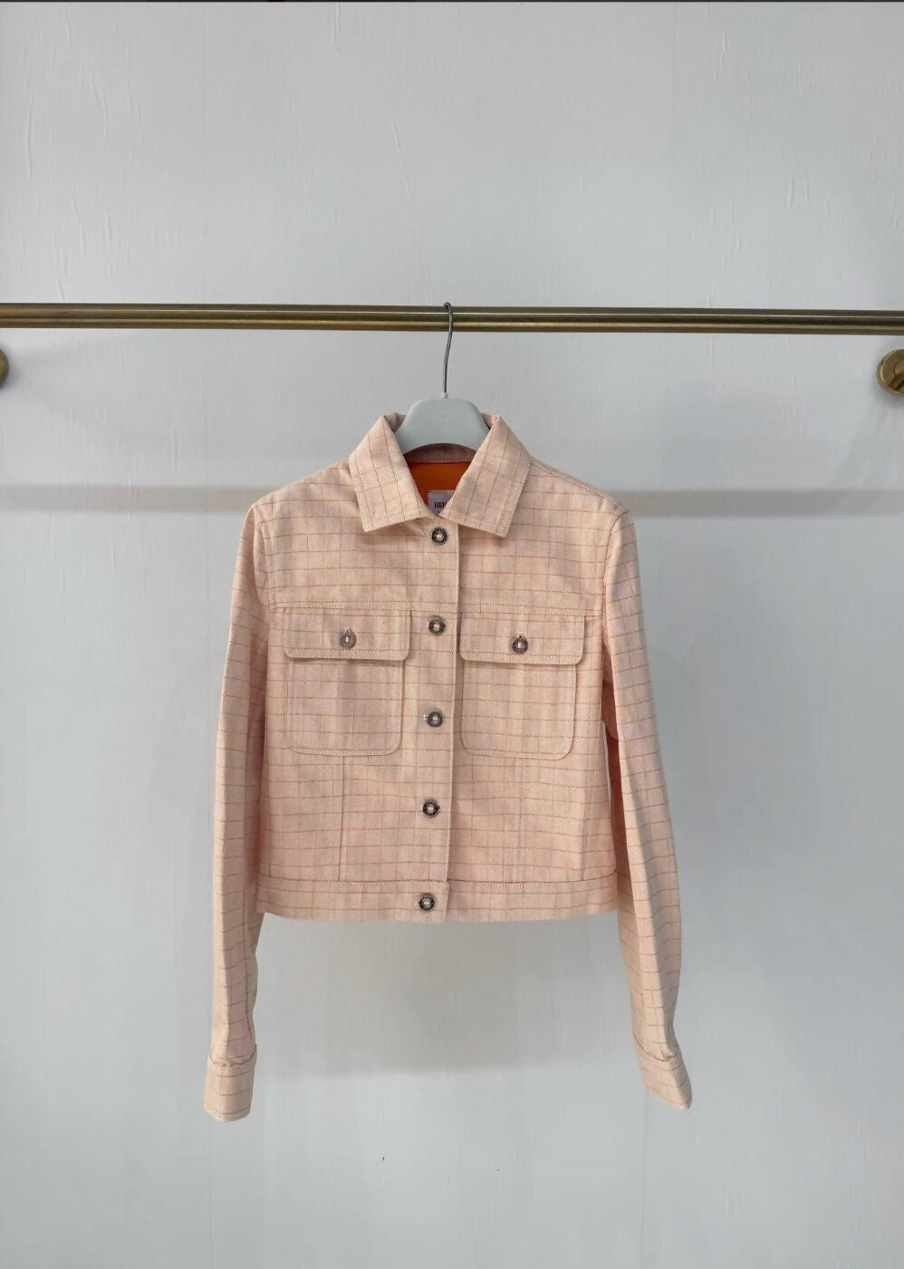 Hermes 25 autumn and winter orange denim jacket