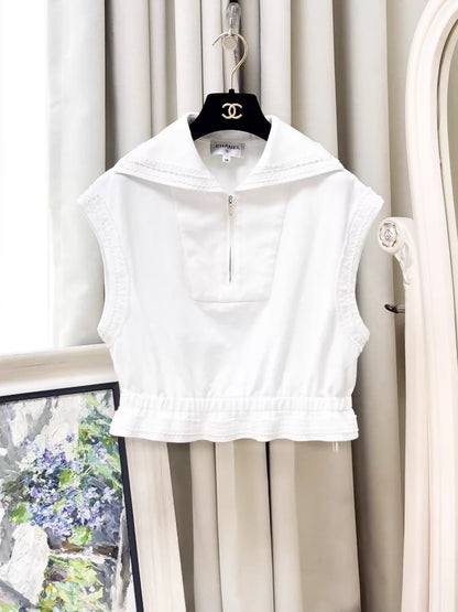 Chanel 24M white lace top