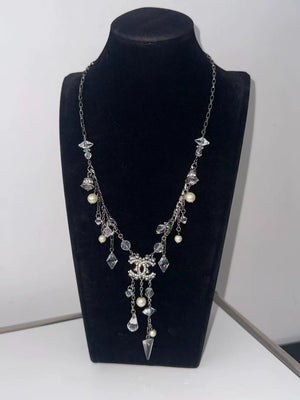 Chanel 2018 Crystal Tassel Necklace