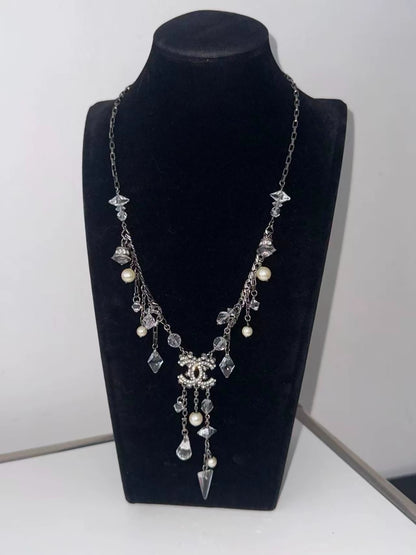 Chanel 2018 Crystal Tassel Necklace