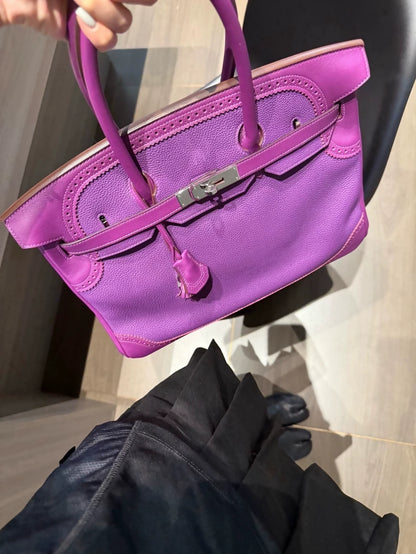 Hermes Birkin Lace 35 Anemone Violet palladium hardware