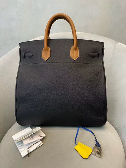 Hermes HAC 40 black/Gold togo leather palladium hardware