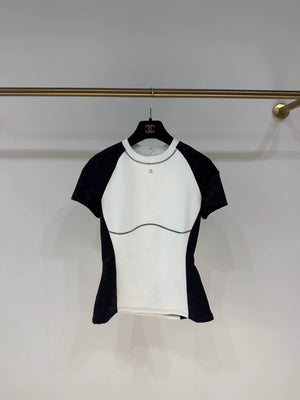 Chanel 24C black and white T-shirt