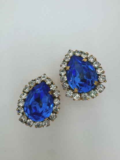 Chanel Vintage Barbie 1995  Earrings-bue Sapphire 6 copy