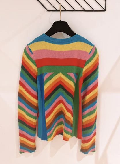 Valentino Rainbow Cashmere Sweater