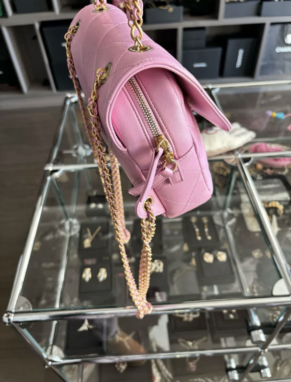 Chanel 23 pink backpack gold hardware – Wararni.com