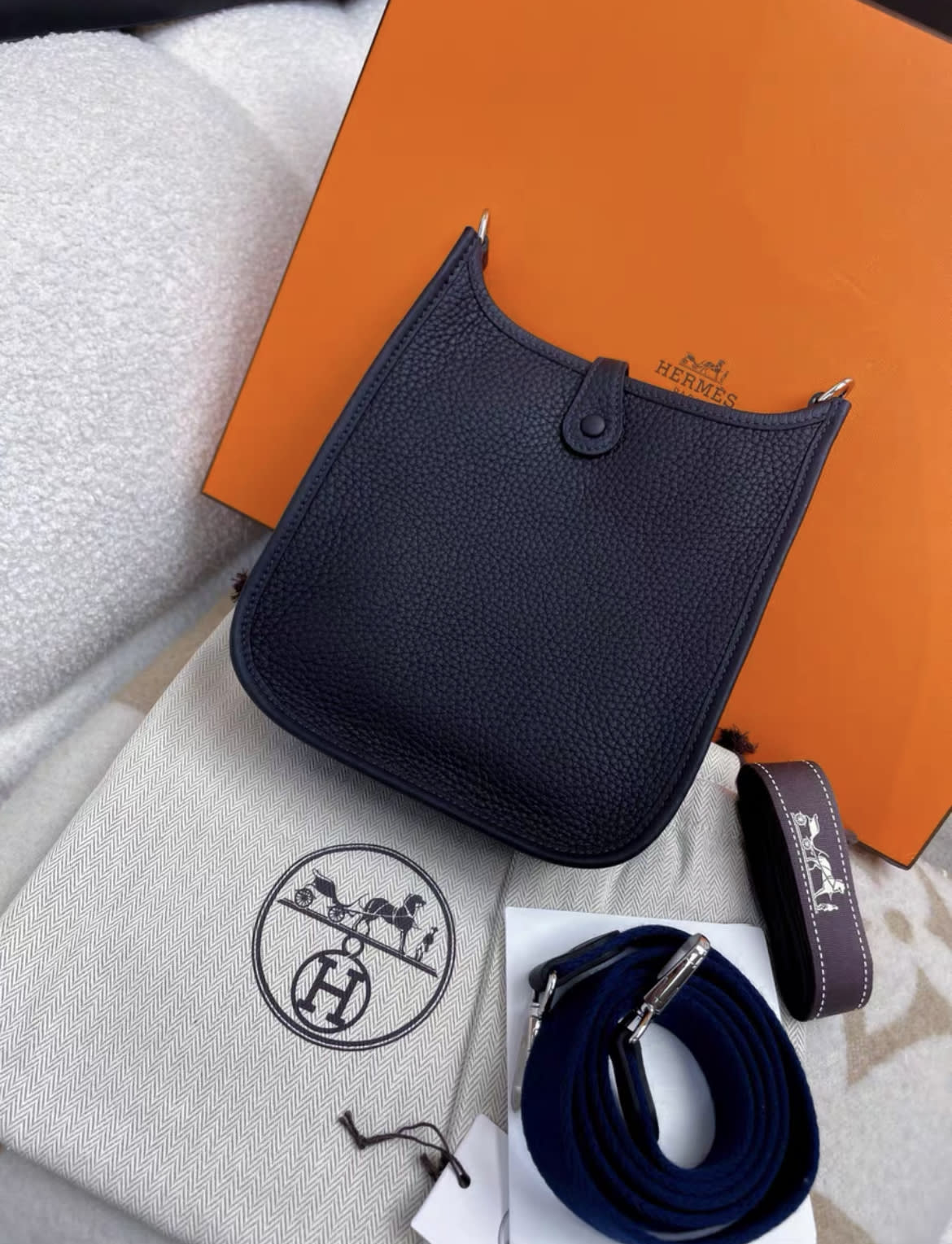 Hermès Mini Evelyne Hermes Navy blue