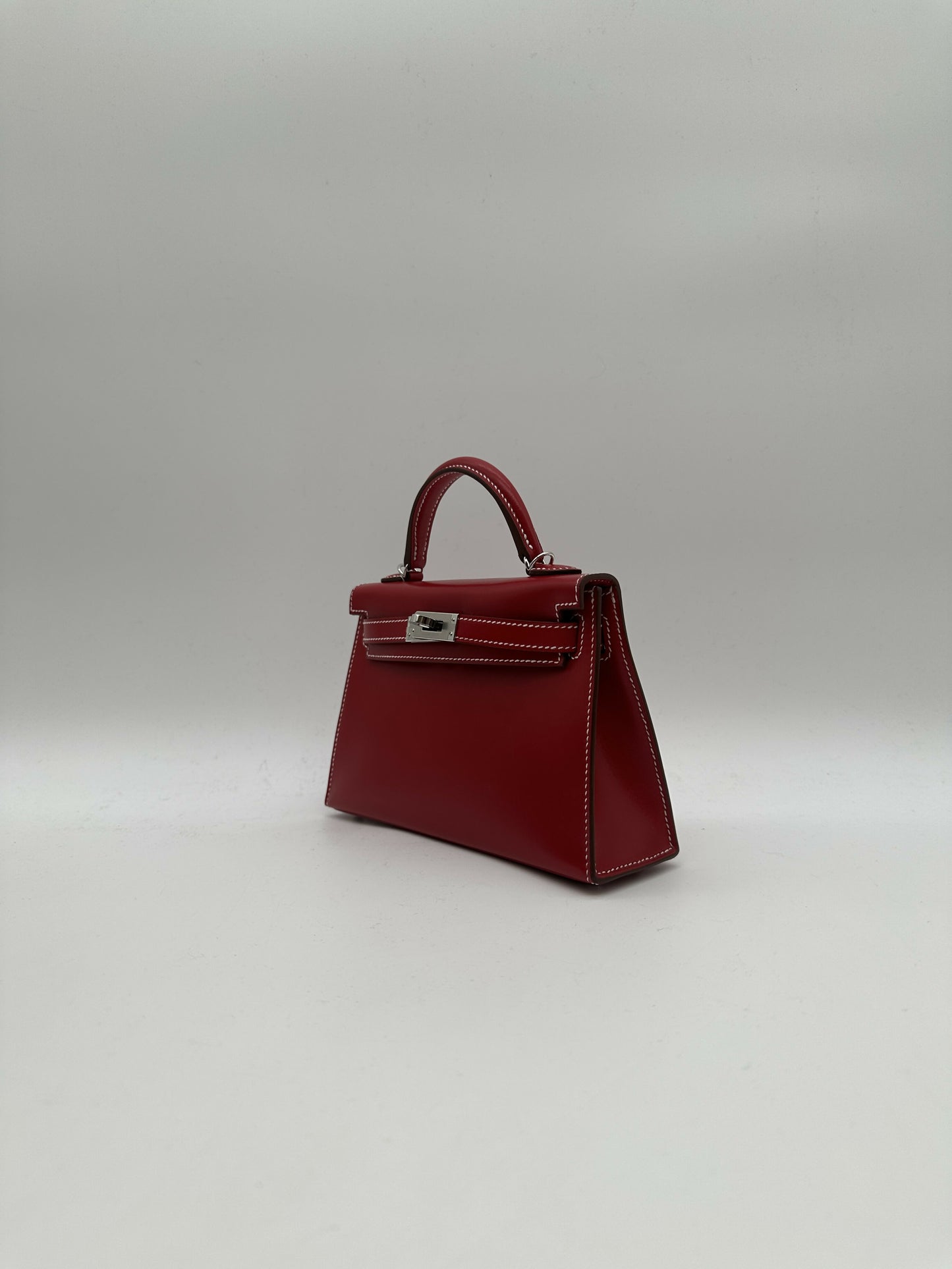 Hermès Kelly 20 Rouge Piment Box PHW K