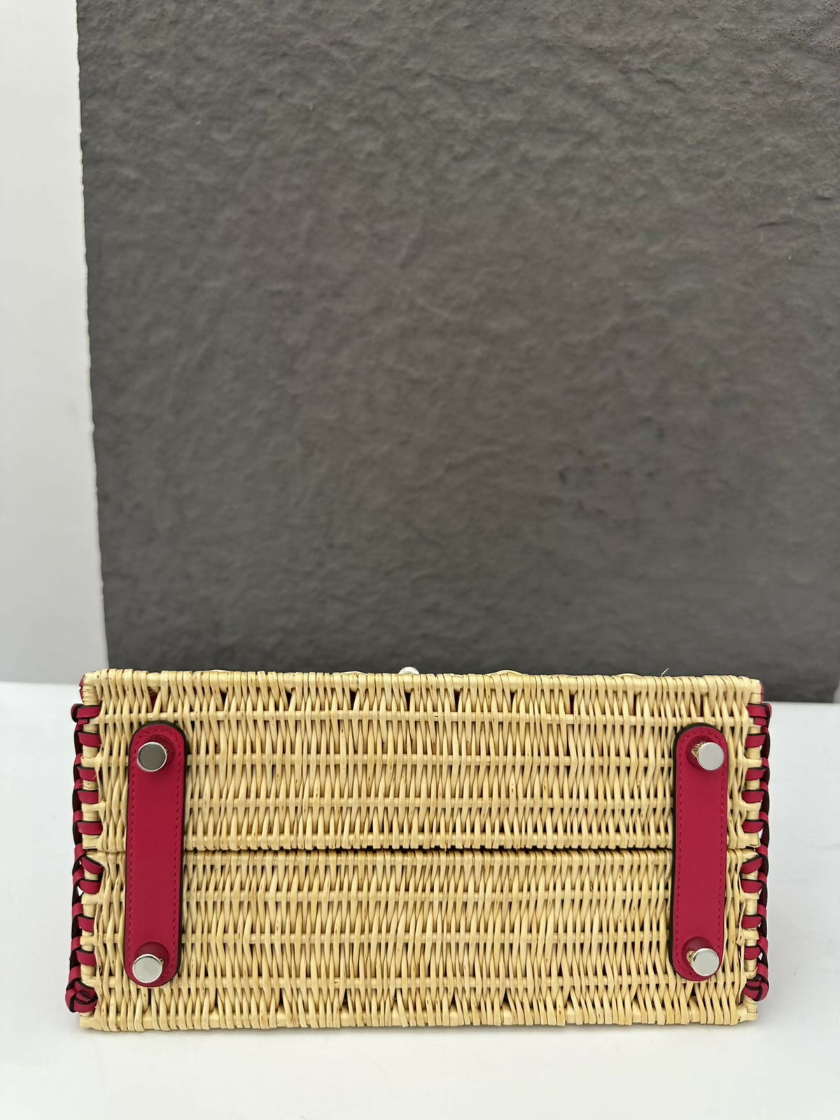 Hermès Limited Edition Picnic Birkin 25 Rose Framboise Osier Wicker & Swift Leather with Palladium Hardware