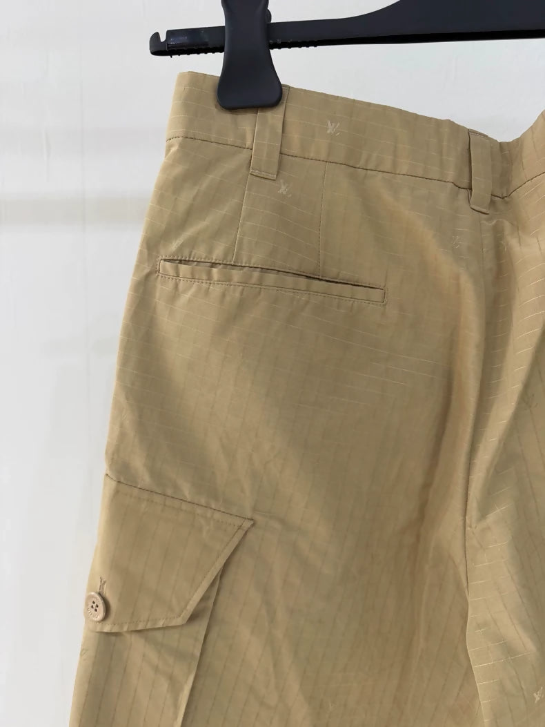 Louis Vuitton all-over embroidered logo cargo shorts